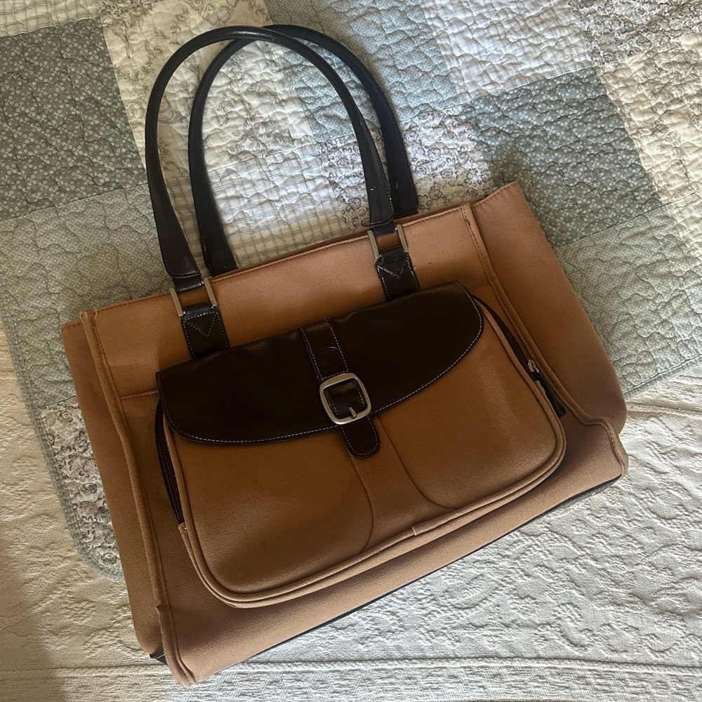 SwissGear Canvas and Leather Tote Bag